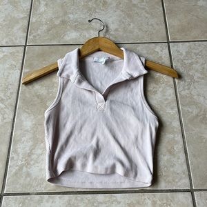 Pink cropped Tank Top